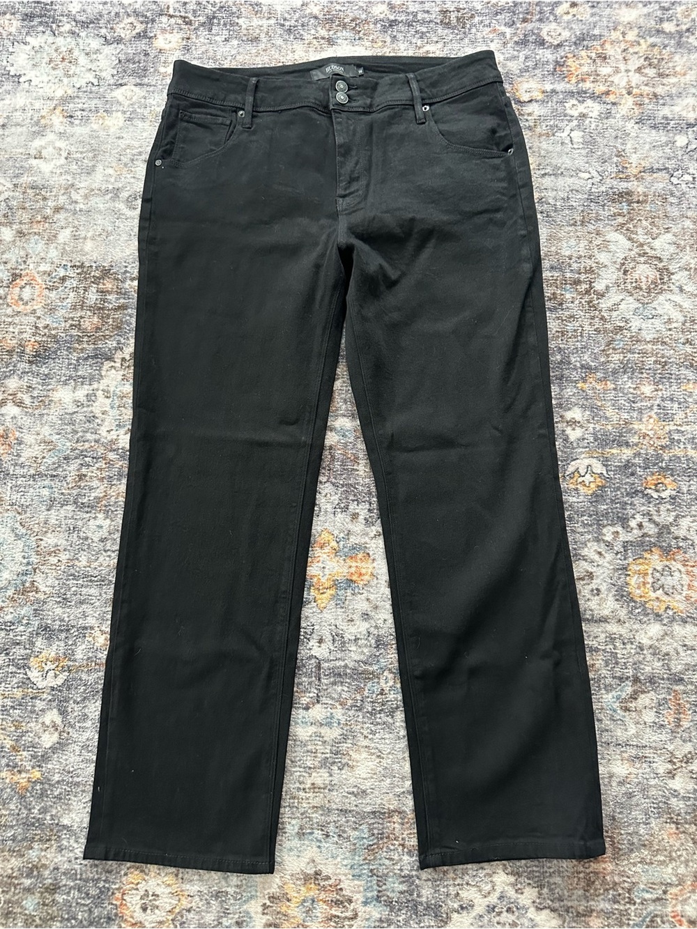 NWOT Hudson Slim straight Flap Pocket Jeans Black - Size 14